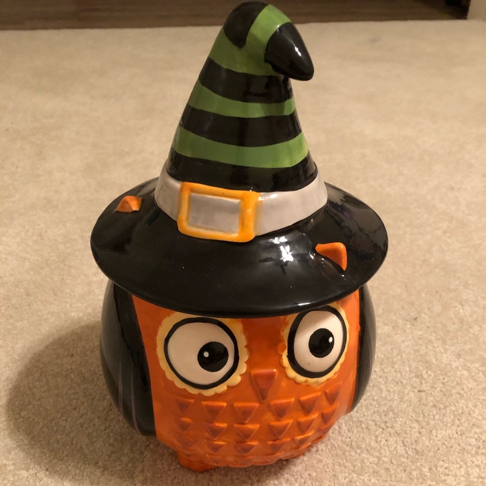 Owl Pumpkin Cookie Jar